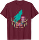Boho Barrel Racer Turn and Burn Barrel Racing Rodeo Cowgirl T-Shirt - T-Shirt | Maroon