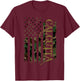 Calcutta United States Distressed Camo w US Flag T-Shirt - T-Shirt | Maroon