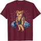 Yorkie Deadlift Fitness Gym Weightlifting T-Shirt - T-Shirt | Maroon