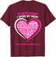 Remembrance In Memory Of My Mom Pink Breast Cancer Awareness T-Shirt - T-Shirt | Maroon