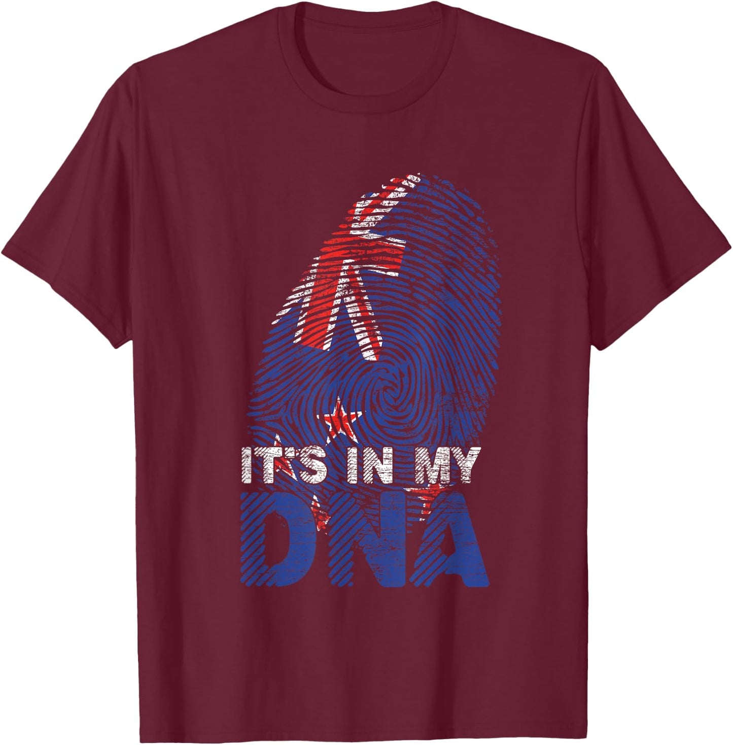 New Zealand Flag Gift Kiwi New Zealand T-Shirt - T-Shirt | Maroon