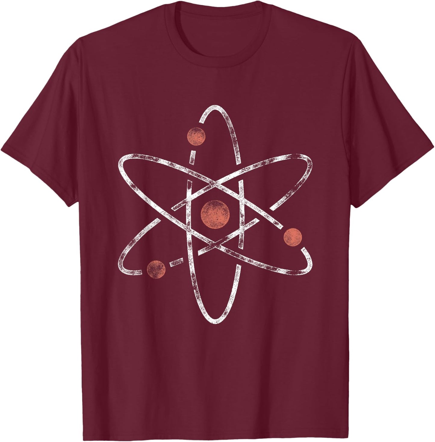Atom Physicist Nerd Gift Physics T-Shirt - T-Shirt | Maroon
