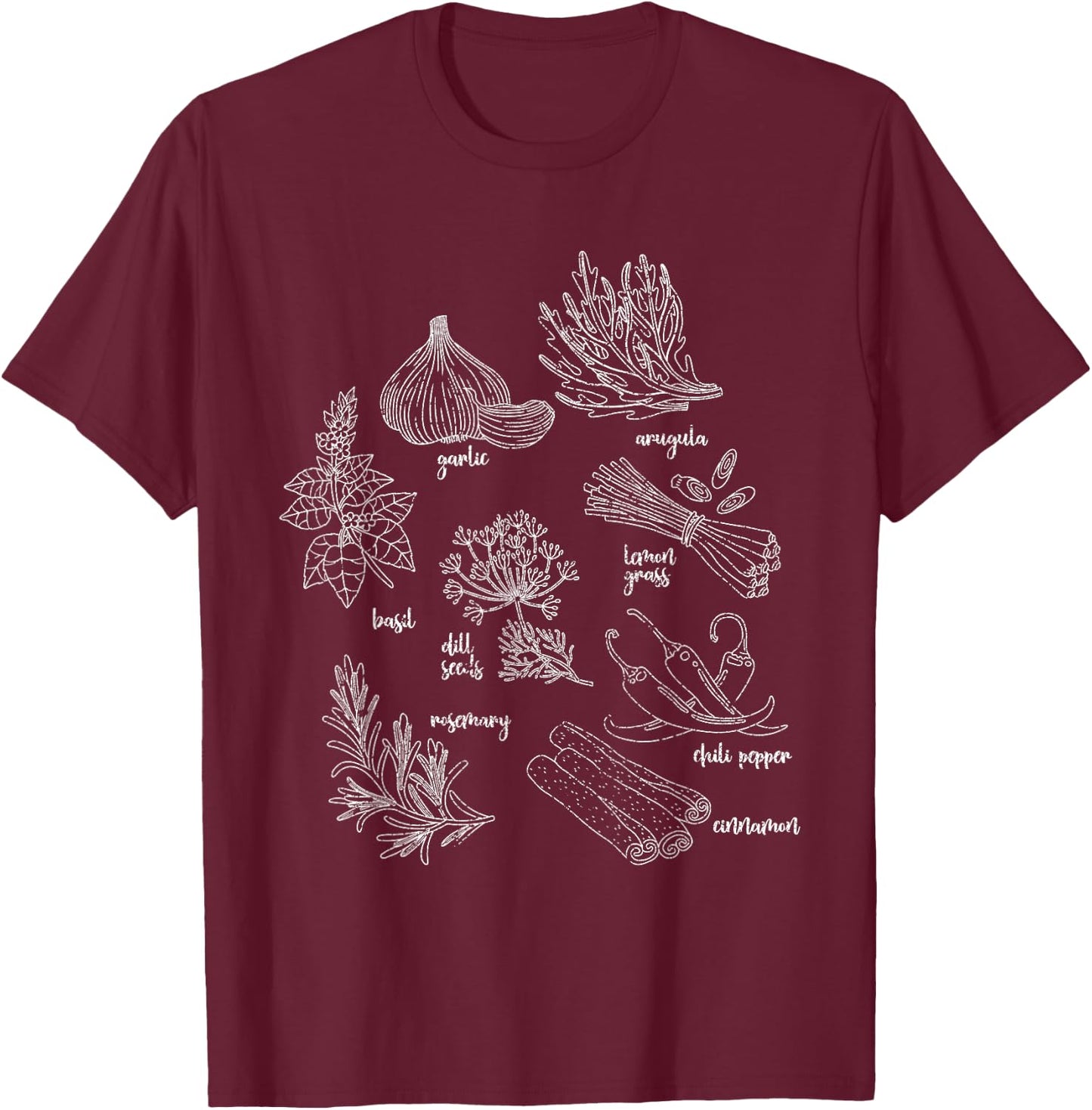 Herbs Garden Gift Gardener T-Shirt - T-Shirt | Maroon