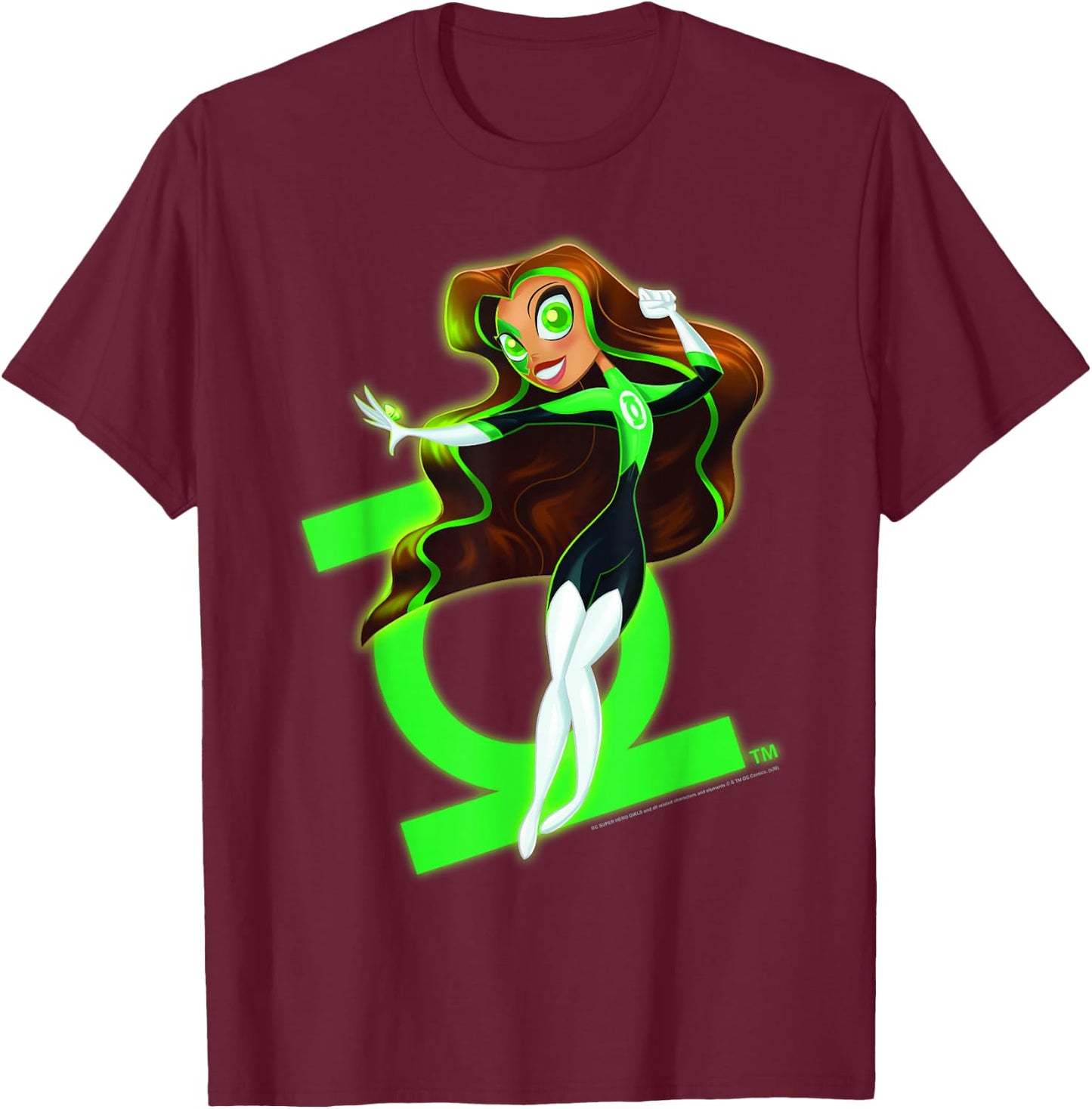 DC Comics Super Hero Girls Green Lantern T-Shirt - T-Shirt | Maroon