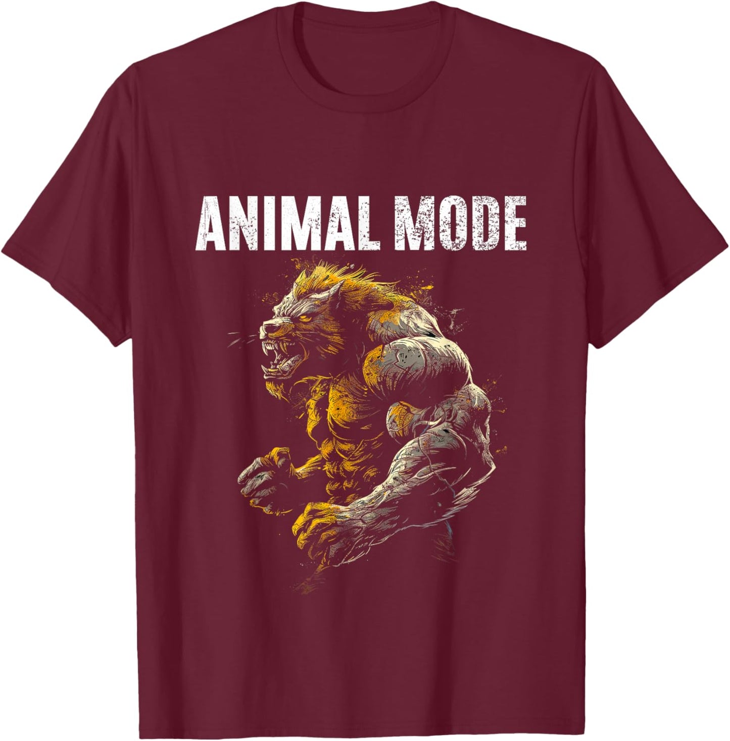 Gym Workout Bodybuilding Monster T-Shirt - T-Shirt | Maroon