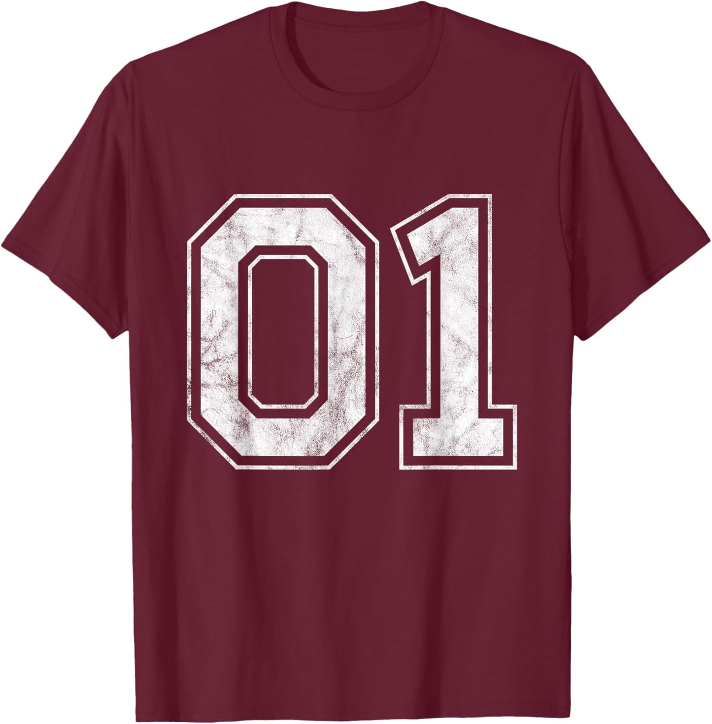 Number 01 T-Shirt - T-Shirt | Maroon