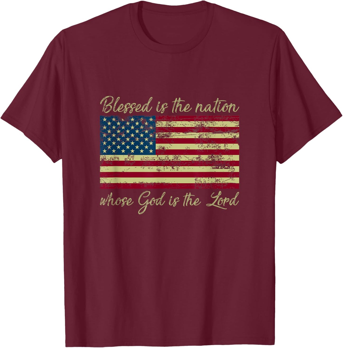 Patriotic Christian Devotee Christianity Gift Bible Prayer T-Shirt - T-Shirt | Maroon