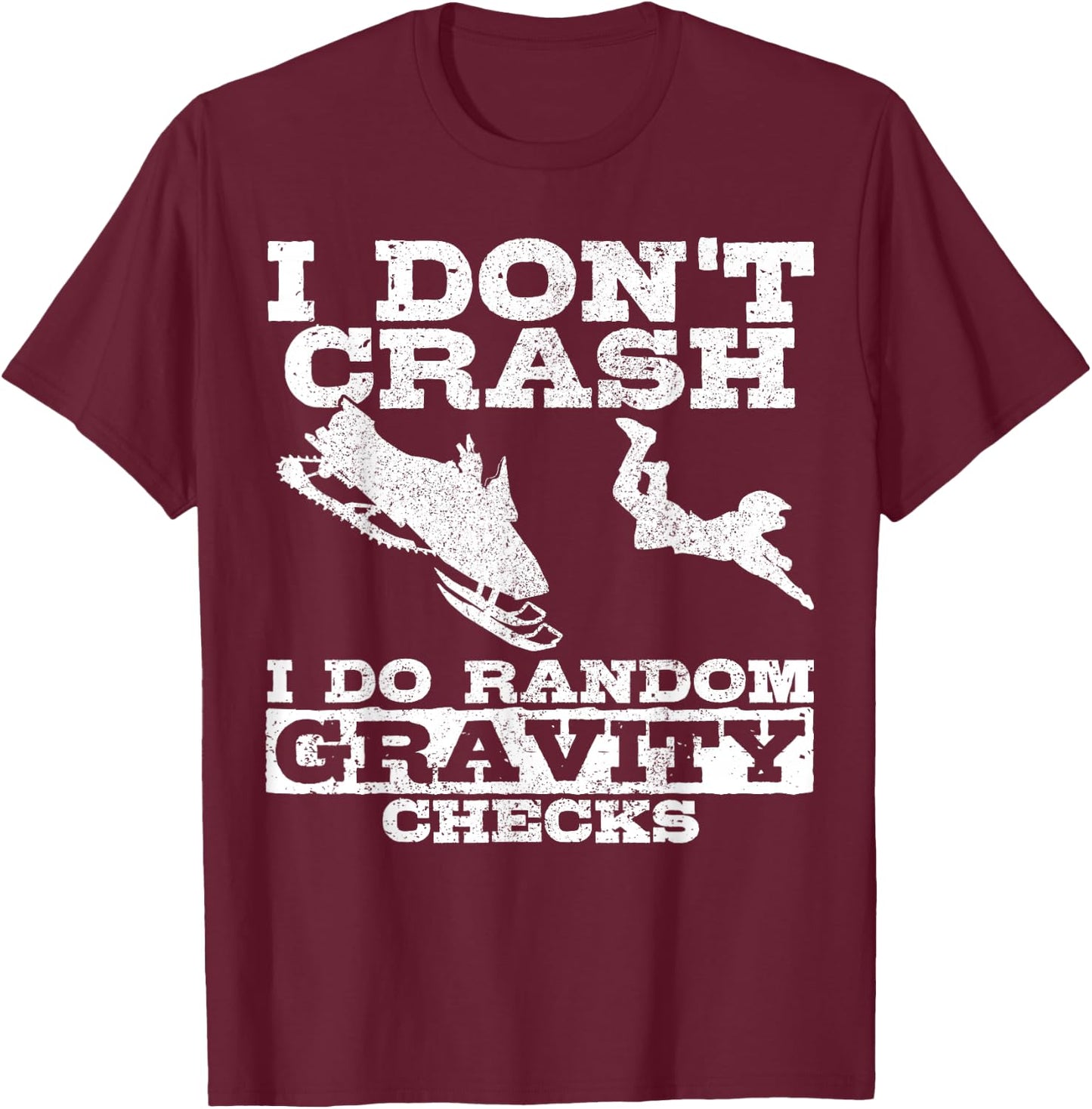 Snowmobile Snowmobile Funny Gift T-Shirt - T-Shirt | Maroon