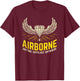 US American Airborne Paratrooper Parachutist Army Veteran T-Shirt - T-Shirt | Maroon