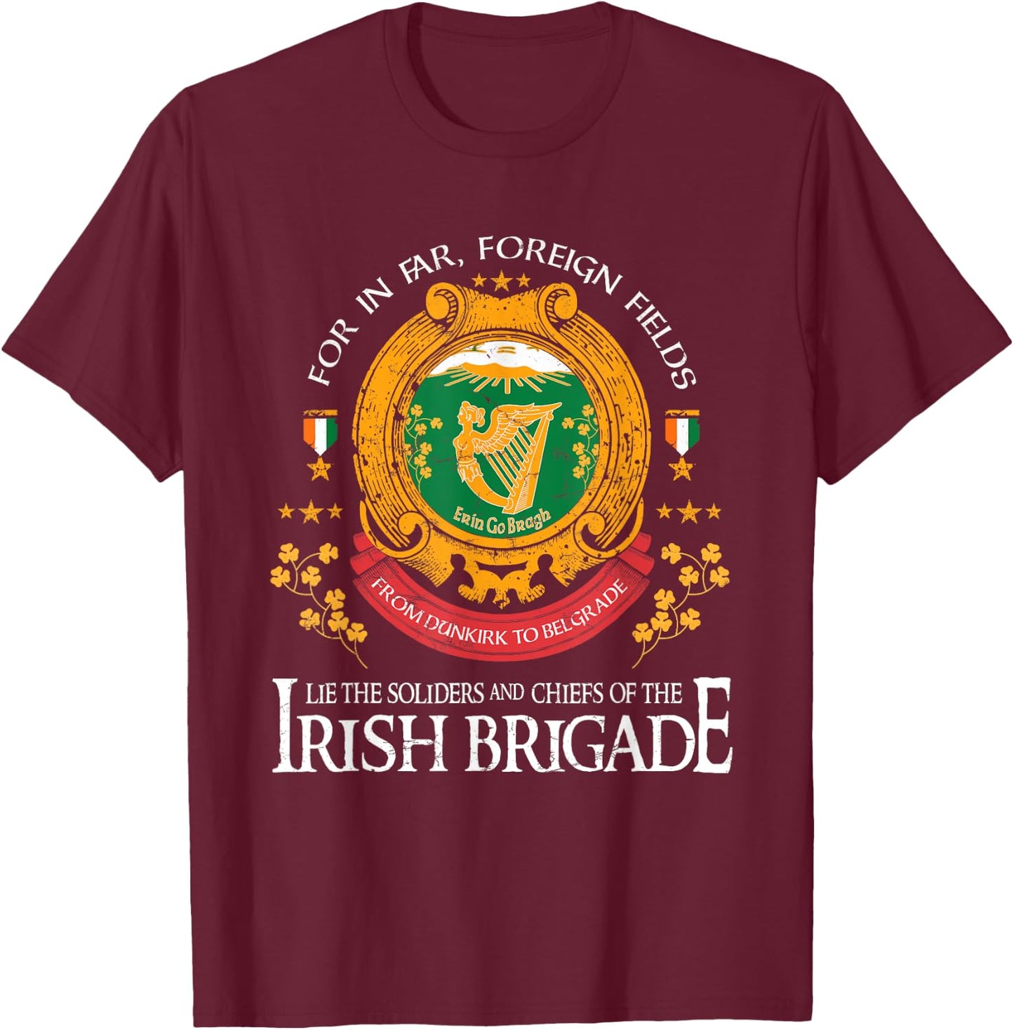 Vintage Irish Brigade T-Shirt - T-Shirt | Maroon
