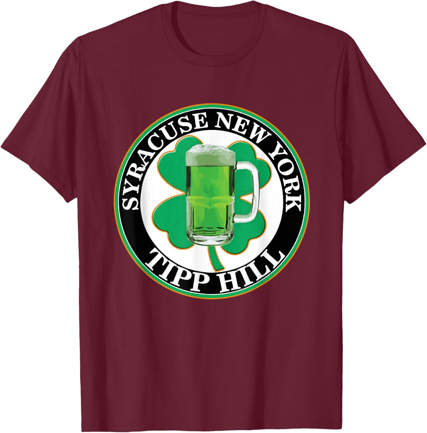 Syracuse Tipp Hill Saint Patrick's Day T-Shirt - T-Shirt | Maroon