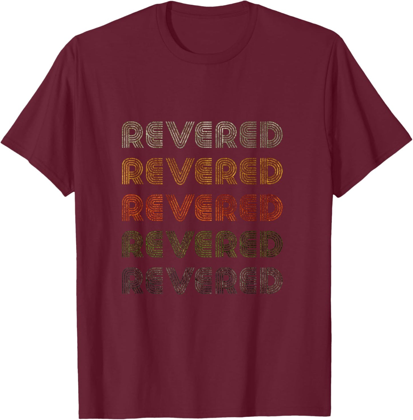 Love Heart Revered Grunge Vintage Style Black Revered T-Shirt - T-Shirt | Maroon