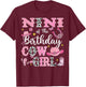 Nini Of The Birthday Cow-Girl Rodeo Cow Girl Birthday T-Shirt - T-Shirt | Maroon