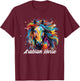 Arabian Horse Paint Splatter, Arabian Horse T-Shirt - T-Shirt | Maroon