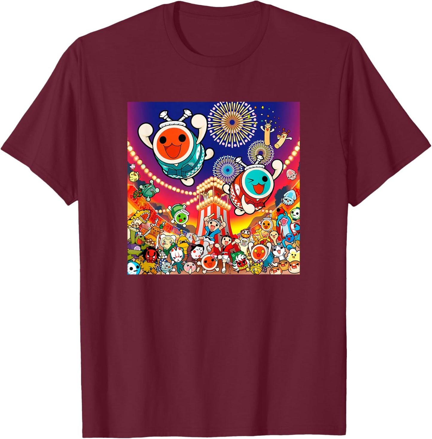 Taiko no Tatsujin T-Shirt - T-Shirt | Maroon