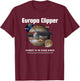 Europa Clipper Space Program Retro 2024 T-Shirt - T-Shirt | Maroon