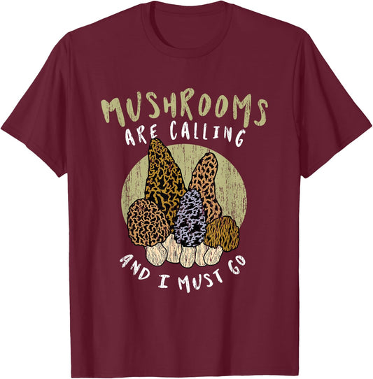 Funny Mushroom Hunting Fungi Mycologist Hiking Club Gifts T-Shirt - T-Shirt | Maroon
