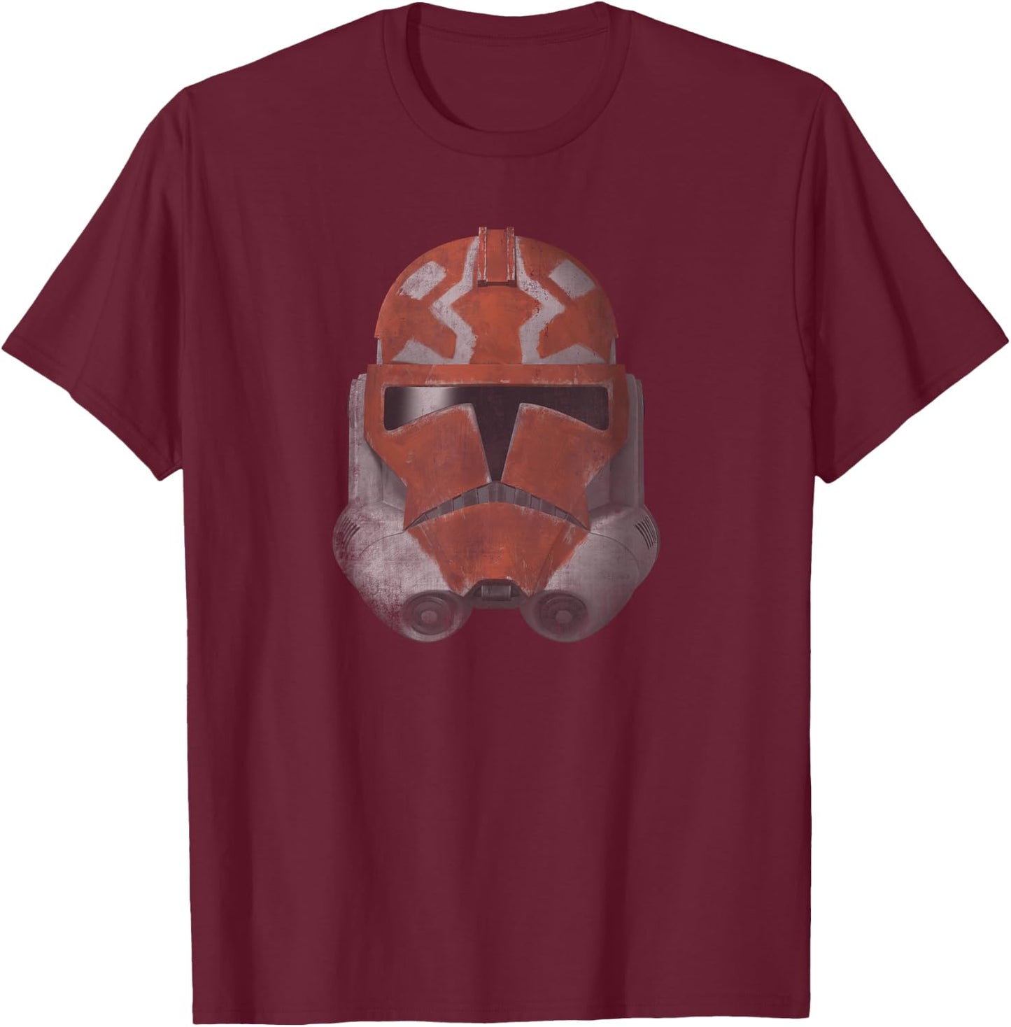 Star Wars The Clone Wars 332nd Ahsoka Trooper Distressed T-Shirt - T-Shirt | Maroon