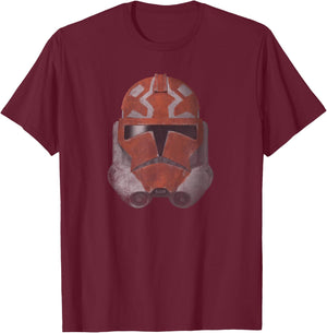 Star Wars The Clone Wars 332nd Ahsoka Trooper Distressed T-Shirt - T-Shirt | Maroon