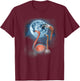 Funny Flamingo Shirt - Howling at the Moon Funny Flamingo T-Shirt - T-Shirt | Maroon