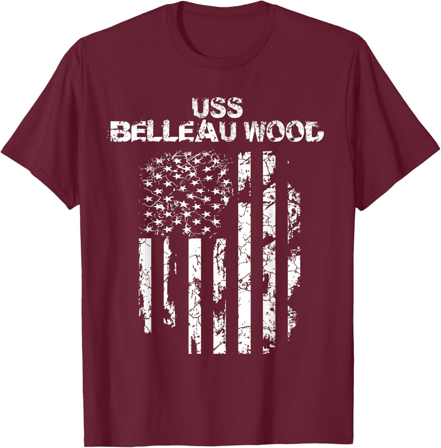 USS Belleau Wood Veteran T-Shirt - T-Shirt | Maroon