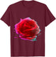 Glitch Rose Vaporwave Aesthetic Trippy Psychedelic T-Shirt - T-Shirt | Maroon