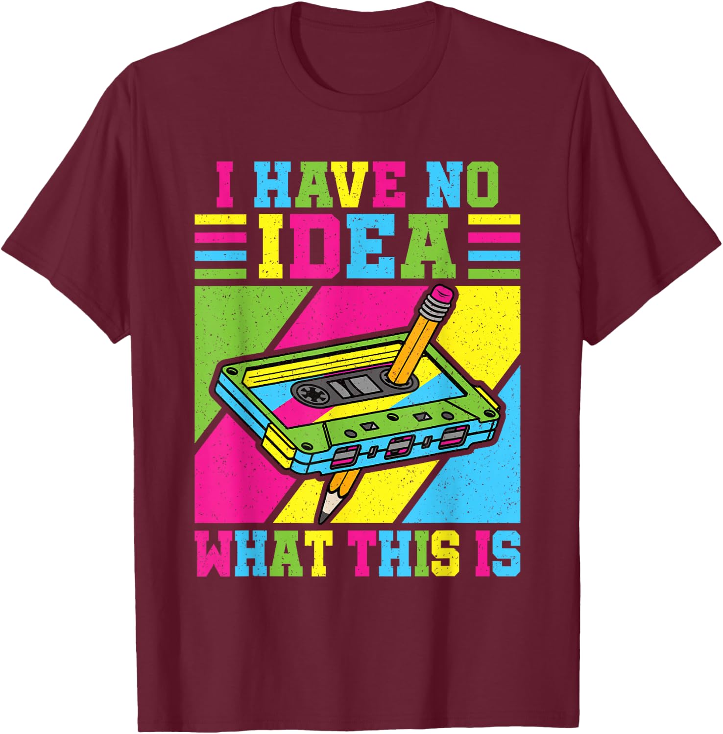 I Have No Idea What This Is 80s 90s Outfit Boys Girls Kids T-Shirt - T-Shirt | Maroon