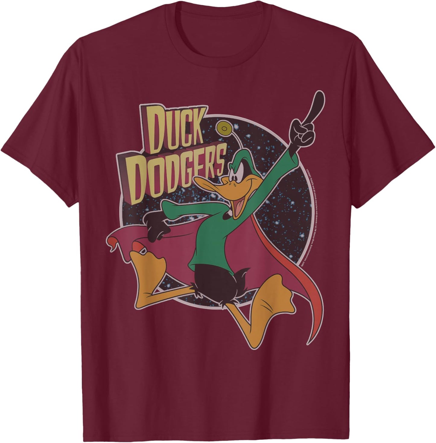 Looney Tunes Daffy Duck Vintage Portrait T-Shirt - T-Shirt | Maroon