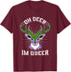 Oh Deer Im Queer Genderqueer Pride T-Shirt - T-Shirt | Maroon
