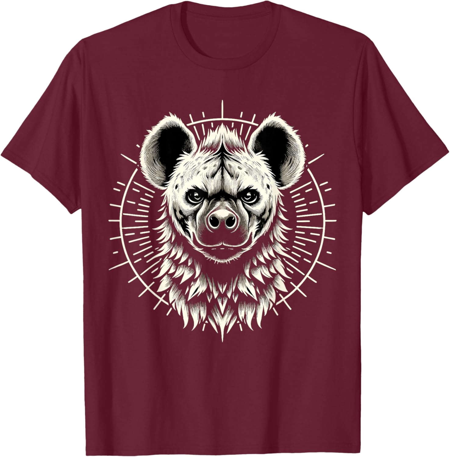 Vintage Hyena , Small, Black T-Shirt - T-Shirt | Maroon