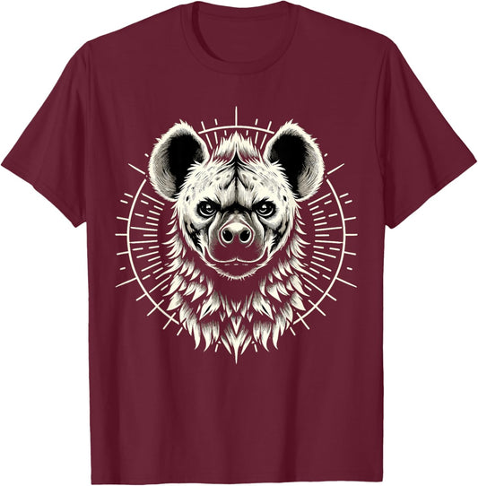 Vintage Hyena , Small, Black T-Shirt - T-Shirt | Maroon