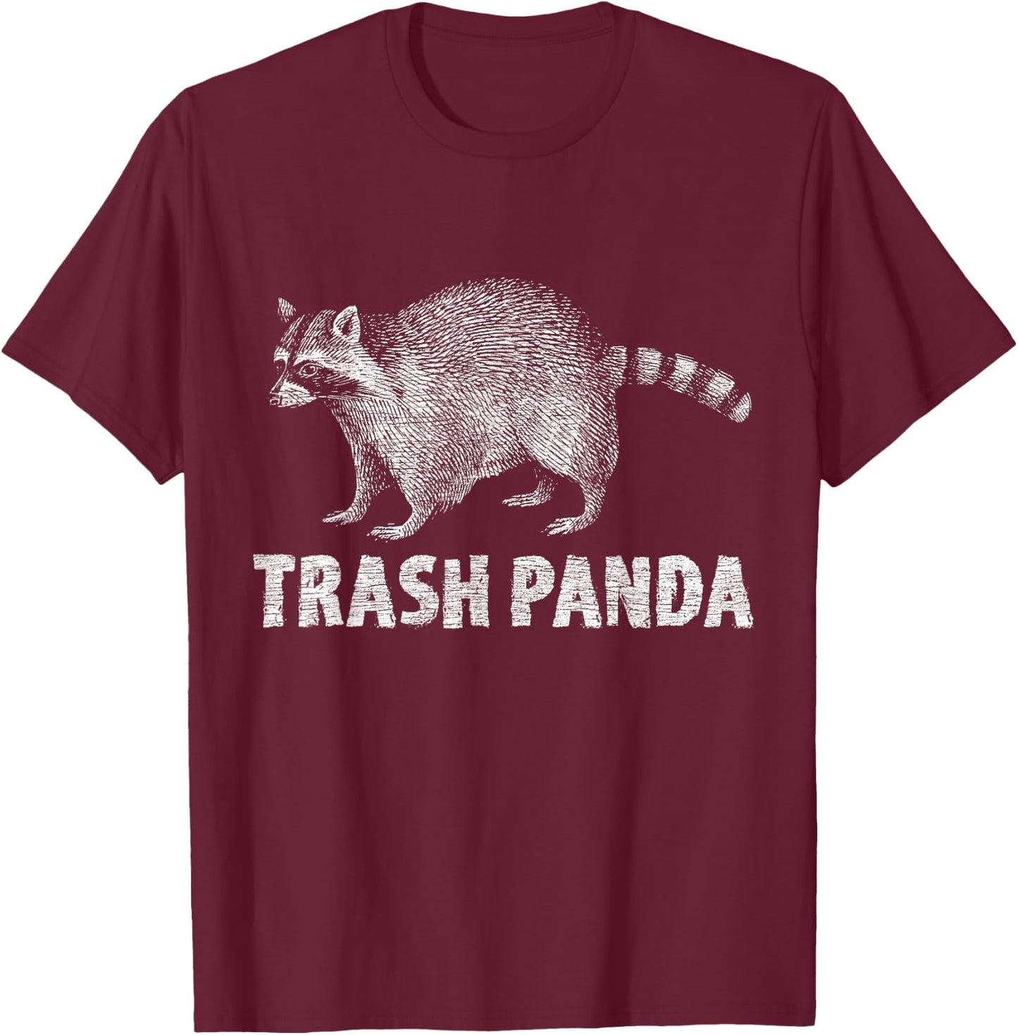 Trash Panda Racoon T-Shirt - T-Shirt | Maroon