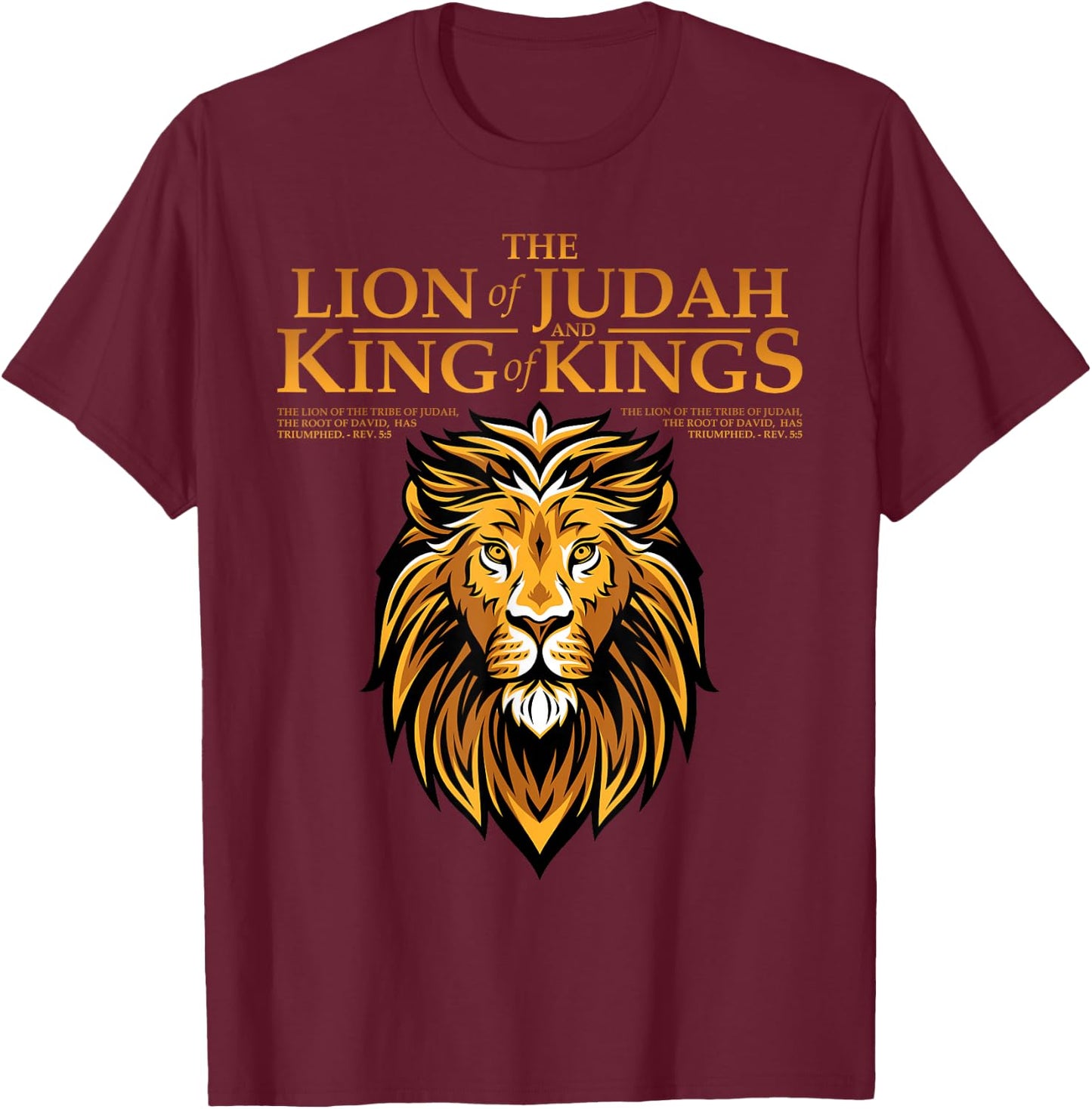 Lion of Judah T-Shirt - T-Shirt | Maroon