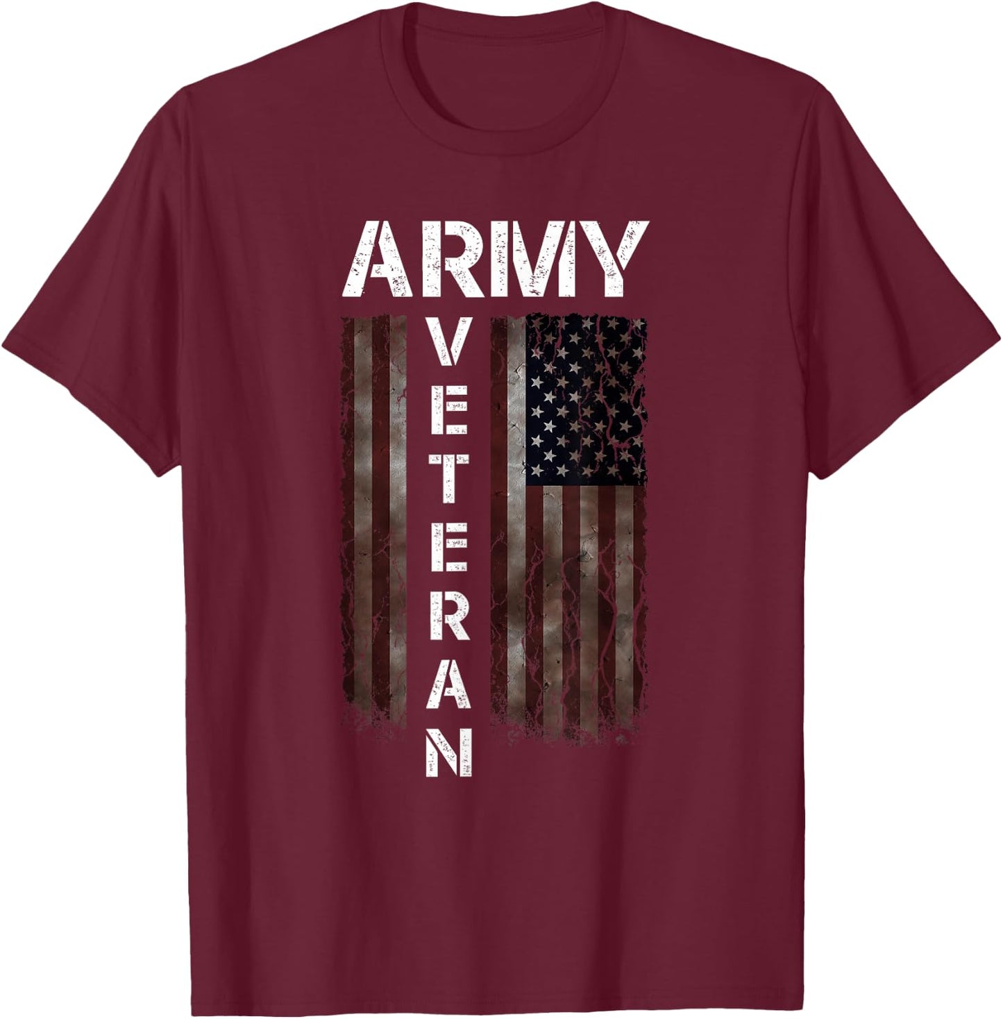 Cool American (USA) Flag - Proud Us Army Veteran Gift T-Shirt - T-Shirt | Maroon