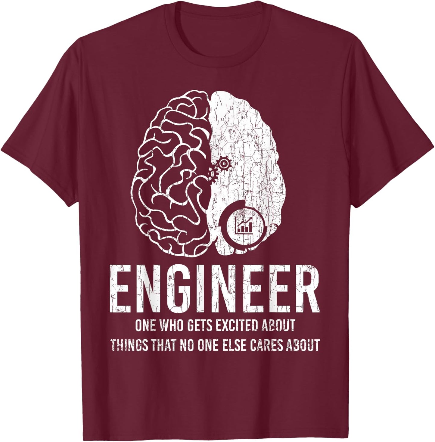 Funny Engineer Gifts & More Engineer Definition Funny Engineering Graphic T-Shirt - T-Shirt | Maroon