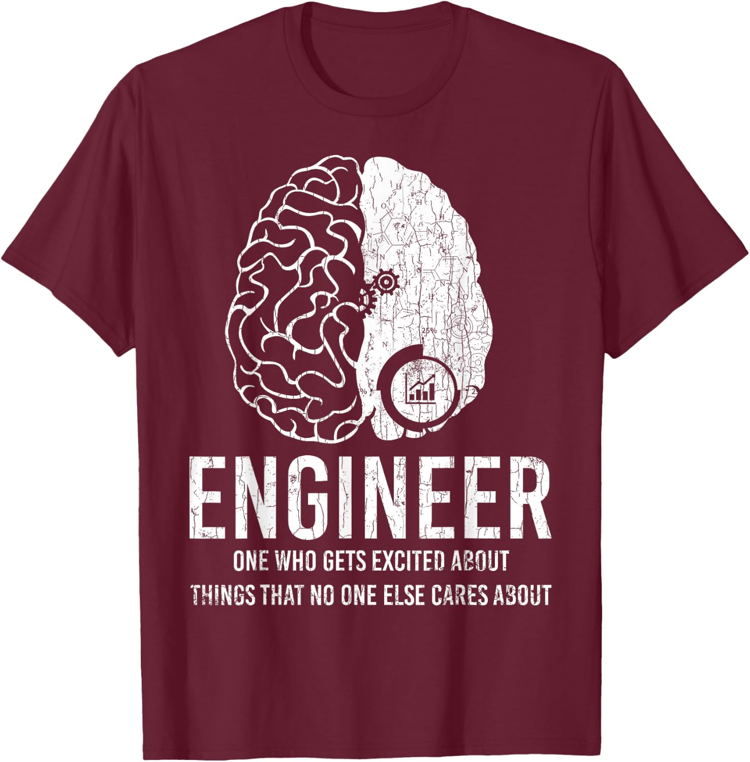 Funny Engineer Gifts & More Engineer Definition Funny Engineering Graphic T-Shirt - T-Shirt | Maroon