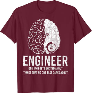 Funny Engineer Gifts & More Engineer Definition Funny Engineering Graphic T-Shirt - T-Shirt | Maroon