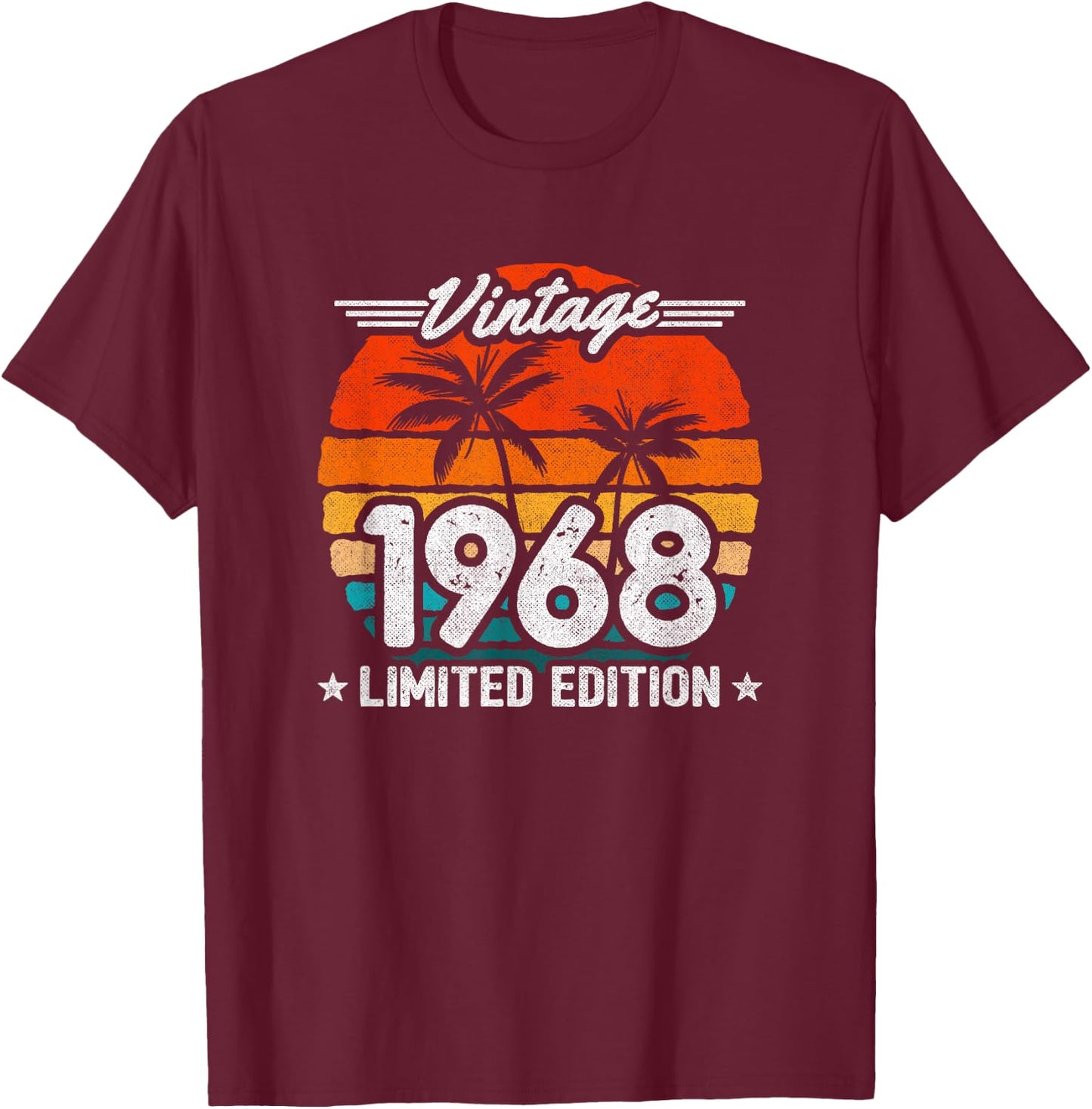 1968 Limited Edition - 1968 Birthday Year - Vintage 1968 T-Shirt - T-Shirt | Maroon