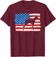 German Shorthaired Pointer 4th of July American Flag GSP Dog T-Shirt - T-Shirt | Maroon