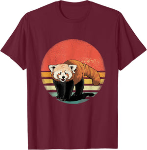 Red Panda Shirt Retro Red Panda Zoo Animal Red Panda Lover T-Shirt - T-Shirt | Maroon