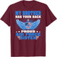 My Brother Has Your Back Proud Air Force Sister Sibling Gift T-Shirt - T-Shirt | Maroon