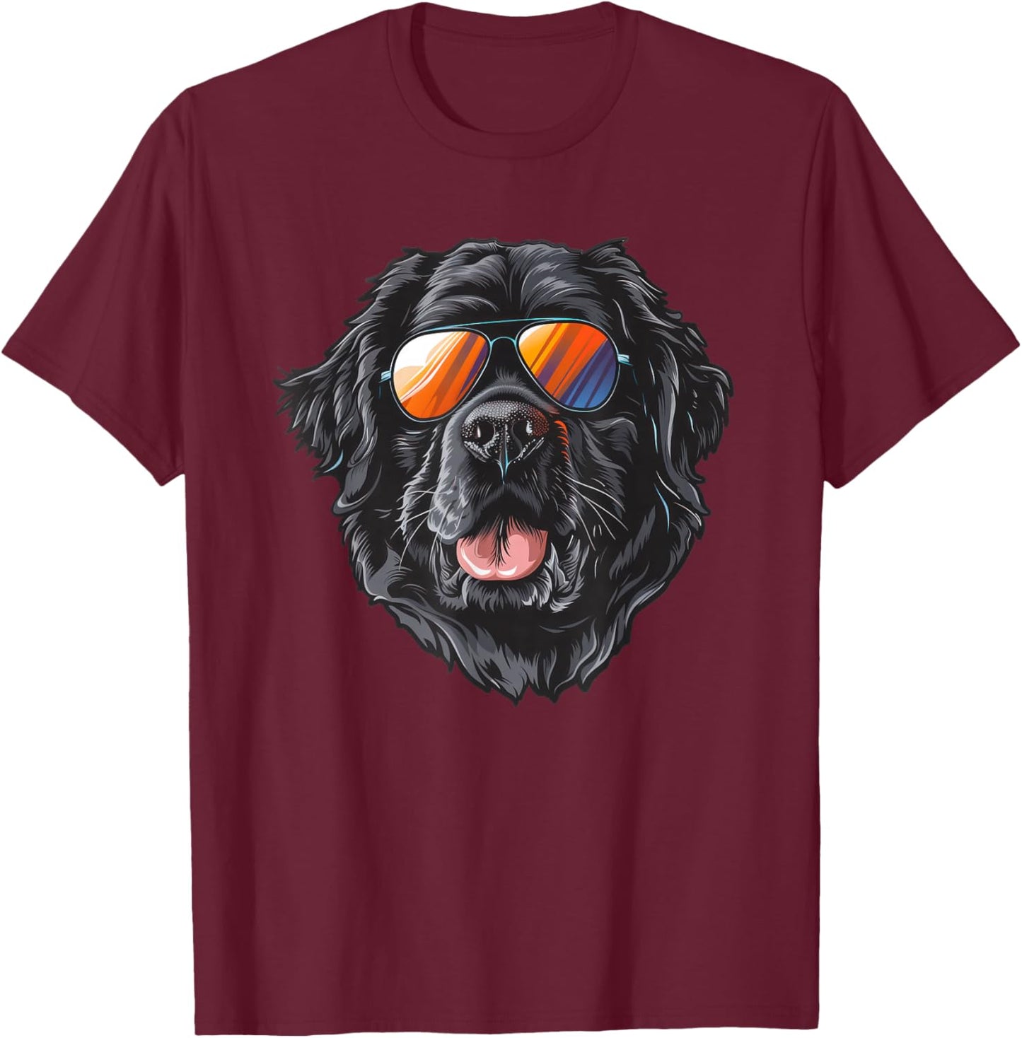 Newfoundland Dog Sunglasses Men Women Kids T-Shirt - T-Shirt | Maroon