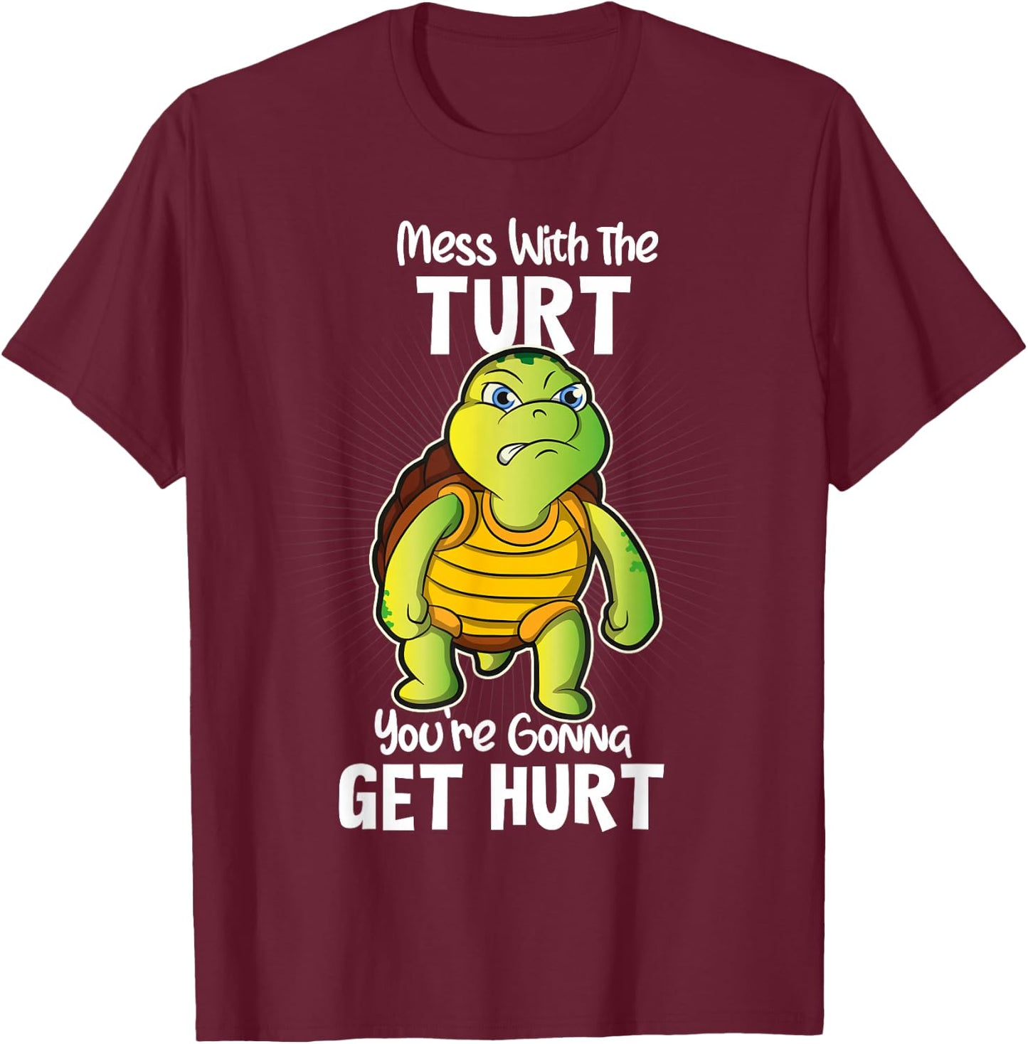 Turtle Shirt Gift Women & Kids Fun Tortoise Turtles T-Shirt - T-Shirt | Maroon