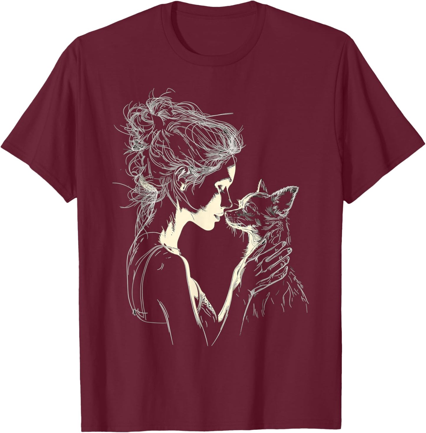 Cute Chihuahua Mom Owner Chihuahua Dog Mother's Day T-Shirt - T-Shirt | Maroon