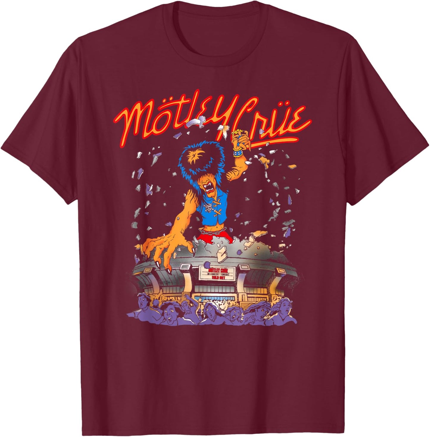 Mötley Crüe - Allister King Kong America T-Shirt - T-Shirt | Maroon