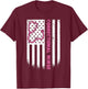 Correctional Nurse American Flag US Stethoscope RN Patriotic T-Shirt - T-Shirt | Maroon