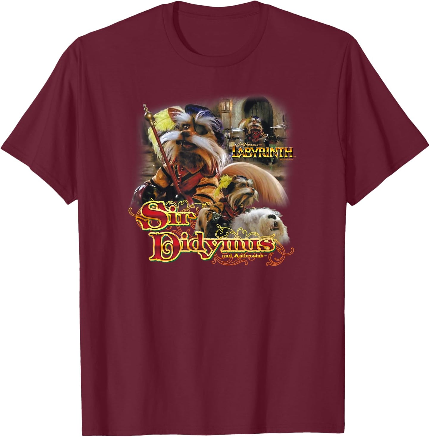 Labyrinth Sir Didymus T-Shirt - T-Shirt | Maroon