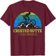 Crested Butte Colorado Mountain Biking T-Shirt - T-Shirt | Maroon