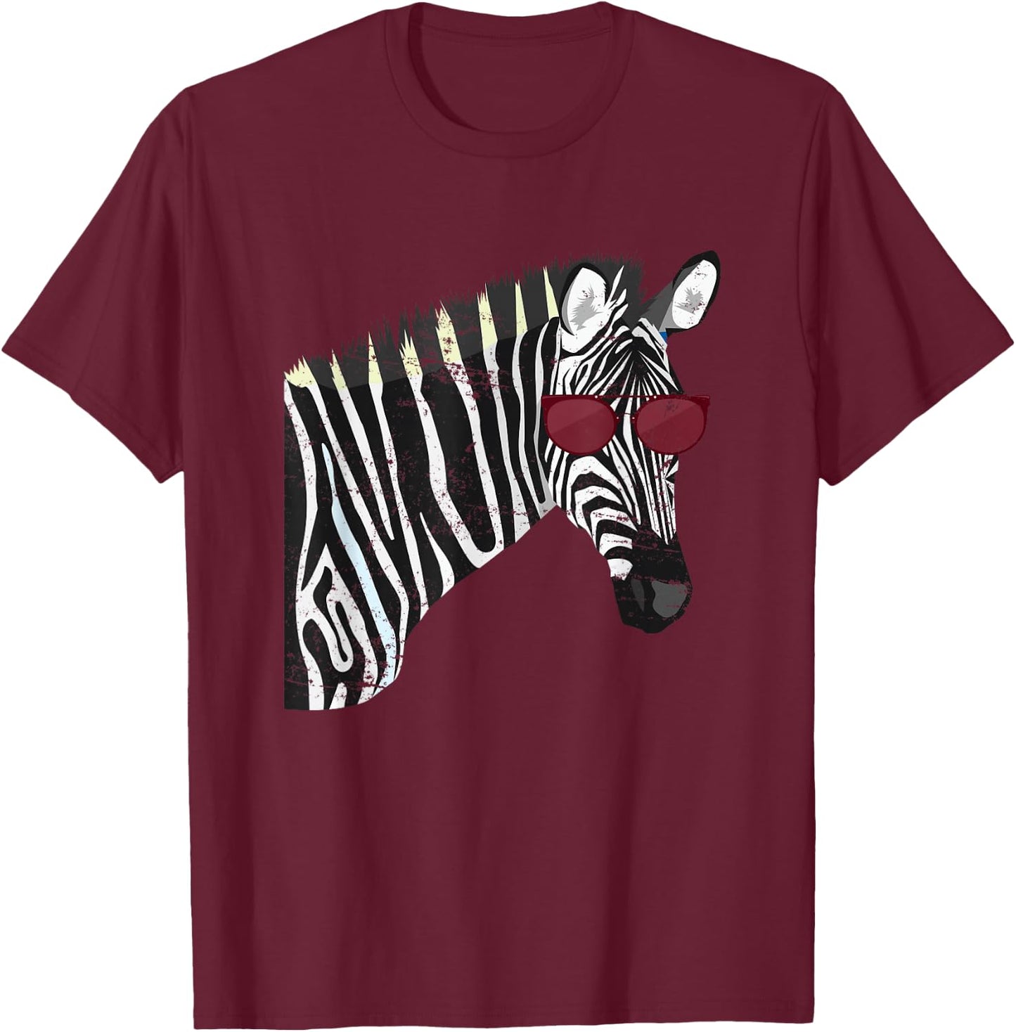 Cool Zebra T-Shirt - T-Shirt | Maroon