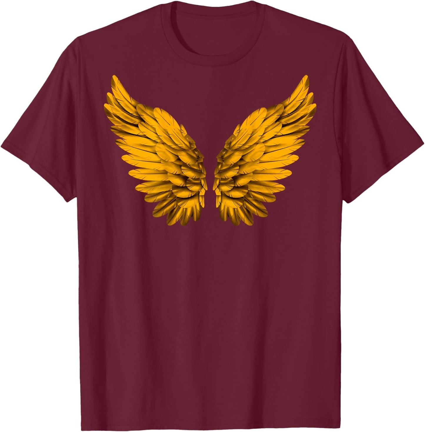Angel Wings Freedom Guardian & Women Angel T-Shirt - T-Shirt | Maroon